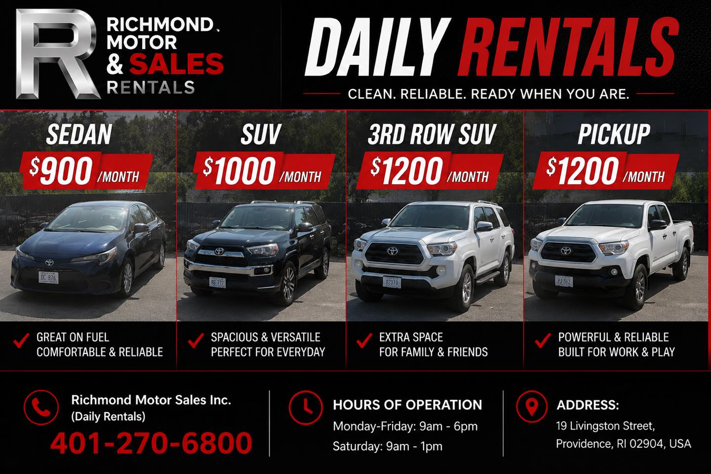 Insurance replacement rentals
